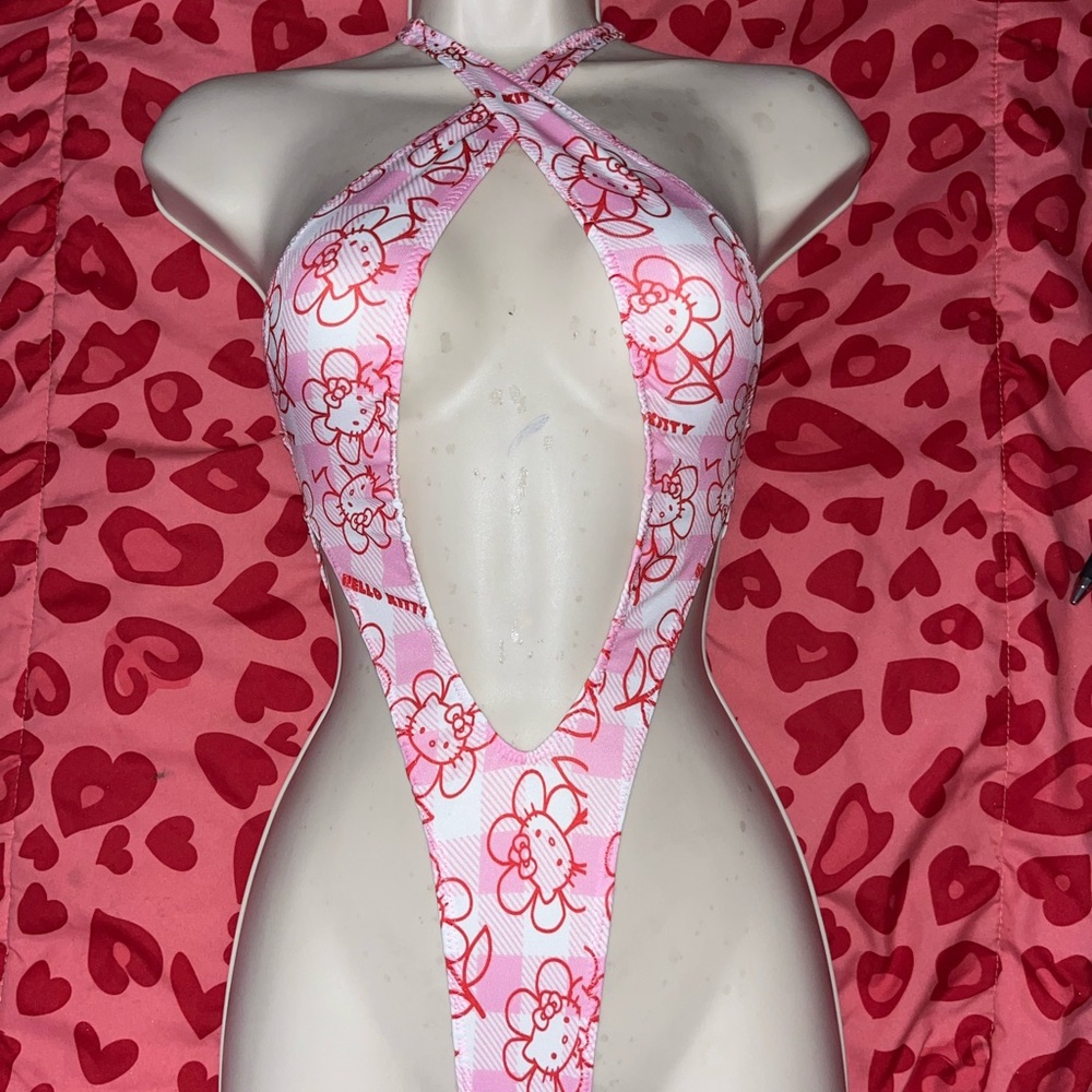 SOLD Hello Kitty Halter Bodysuit - Picture 2 of 6